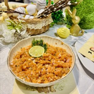 Tatar klasyczny z łososia ok. 500g